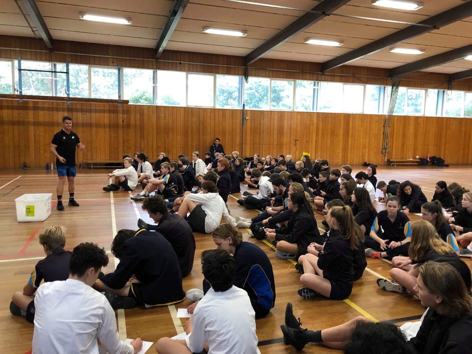 Student leaders running a session with their peers