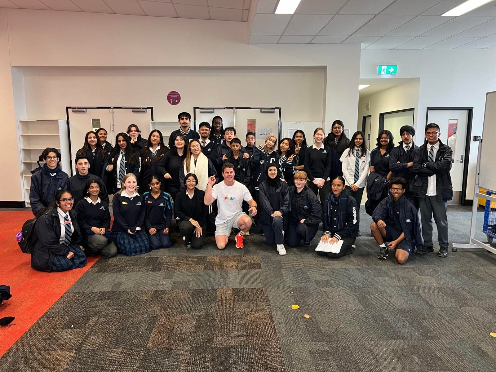 Students engaged in a leadership workshop session